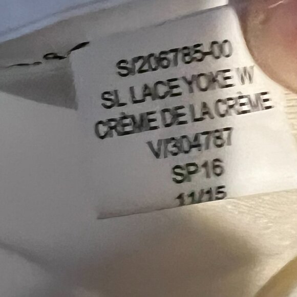 NWT Old Navy Lace Yoke Creme de la creme Shift Dress Size Small 100% Cotton - Picture 7 of 8